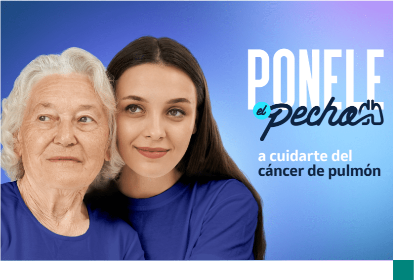 Imagen de la campaña de concientización de cáncer de pulmón
